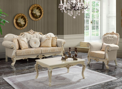 Luxury sofa set complete e couch set beige upholstered sofa fabric sofa
